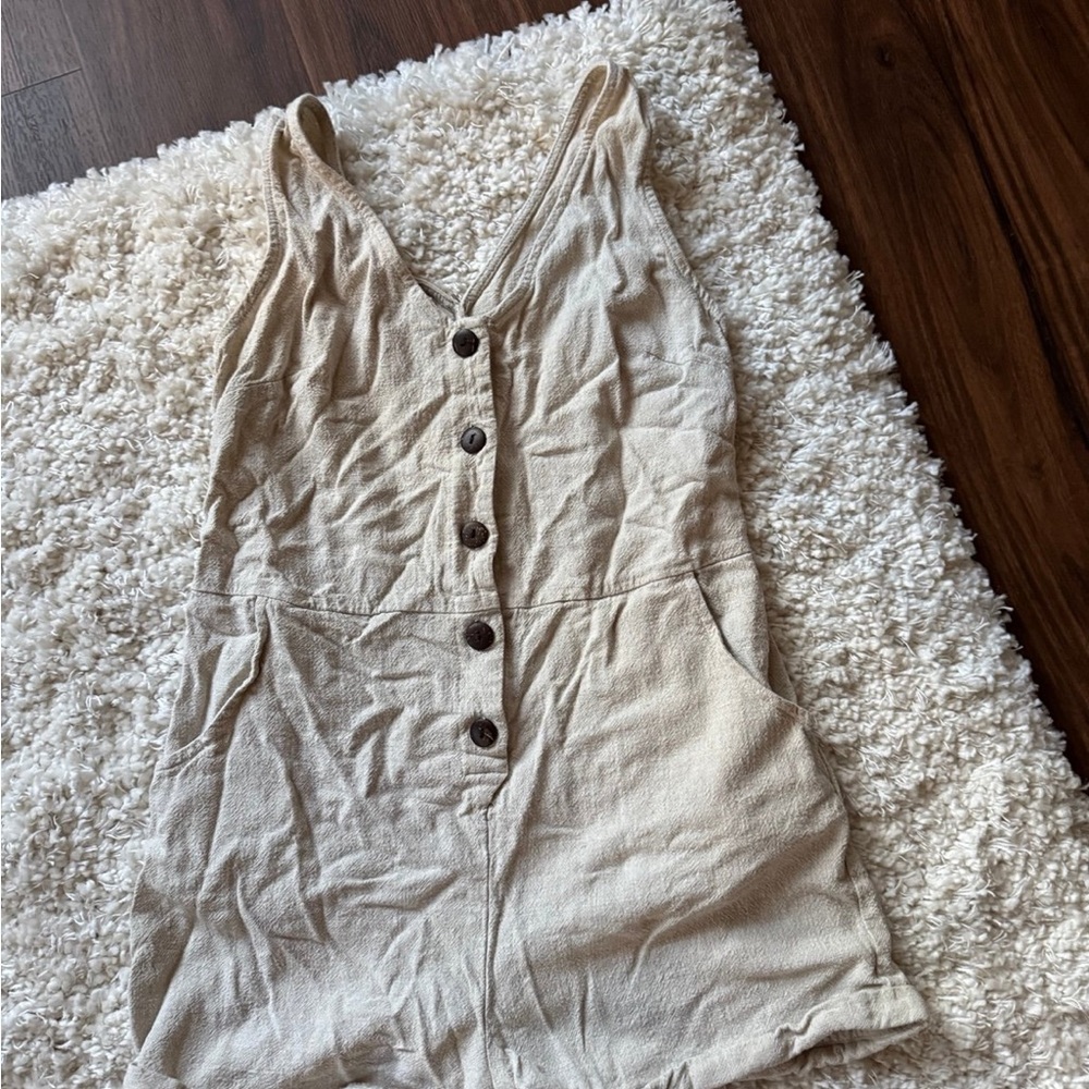 Linen Romper • S/M - Picture 1 of 2